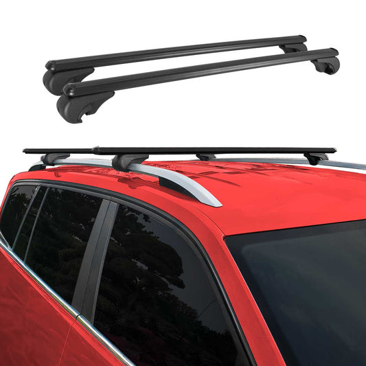 UvOmac USA Roof Rack Cross Bars Luggage Carrier for SUVs – Fits with 2018-2024 Chevrolet Equinox (2 Pcs, Black, Aluminum)