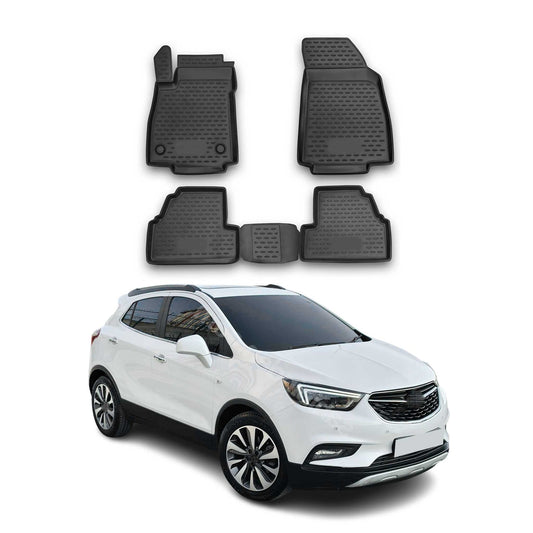 OMAC USA Premium Floor Mats Liners for SUVs – Fits 2013-2022 Buick Encore (Black, 4 Pcs, All Weather)