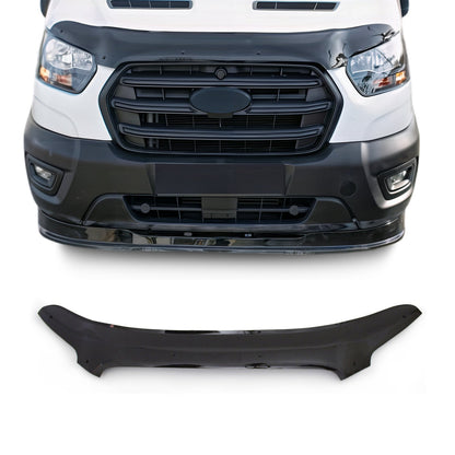 OMAC USA Front Bug Shield Hood Deflector for Van – Fits 2021-2025 Ford Transit – Smoke Black Acrylic (1 Pc)
