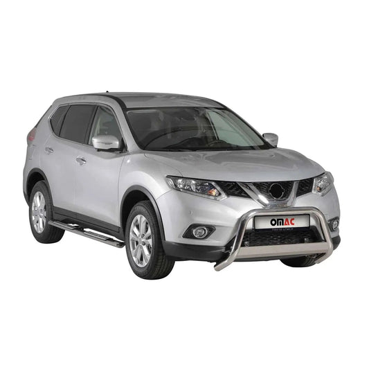 OMAC USA Bull Bar Push Front Bumper Grille Guard for Nissan Rogue – Fits 2014–2016 – Stainless Steel, Silver, 1-Pc