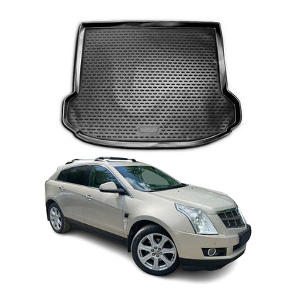 OMAC USA Semi-Custom Fit Cargo Liner Trunk Mat for SUV – Fits 2010–2016 Cadillac SRX (Black, Waterproof)
