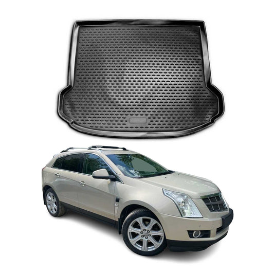 OMAC USA Semi-Custom Fit Cargo Liner Trunk Mat for SUV – Fits 2010–2016 Cadillac SRX (Black, Waterproof)