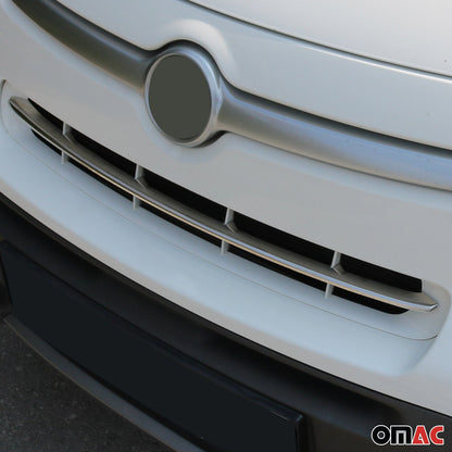 OMAC USA Front Bumper Grill Trim Molding for Cars – Fits 2014–2020 Fiat 500L Popstar - 1Pc (Stainless Steel, Chrome)