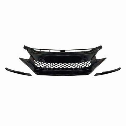 OMAC USA Front Grille Hood Type R Style for Honda Civic Sedan – Fits 2016–2021 – Honeycomb Mesh Design, Custom Fit