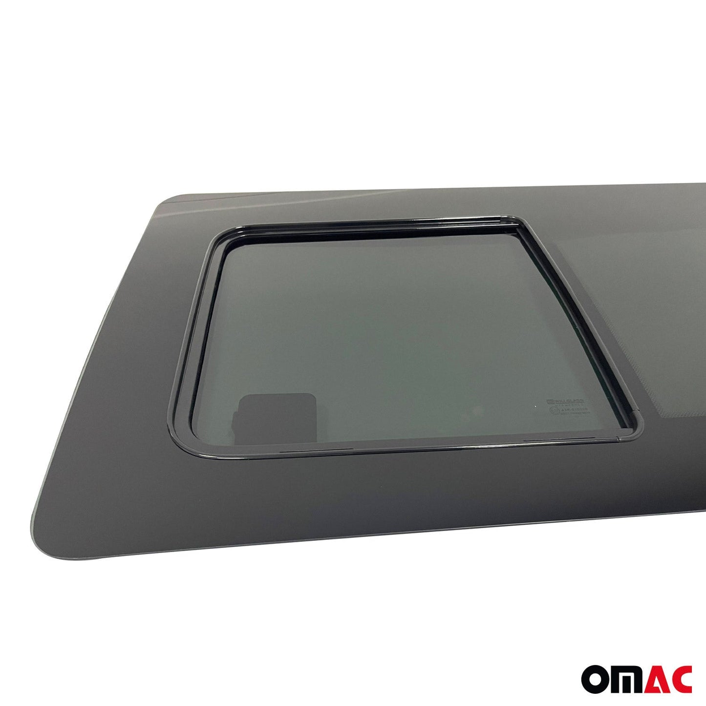 OMAC USA Window Glass Fit Kit for Vans – Fits 2016–2024 Mercedes Metris Front Left Side L2/L3 (Black, 4Pcs)