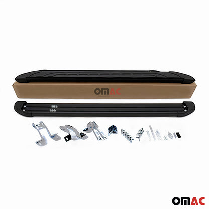 Omac USA Aluminum Running Boards, Side Steps for SUV – Fits with 2005-2010 Jeep Grand Cherokee – Black (2 Pcs)