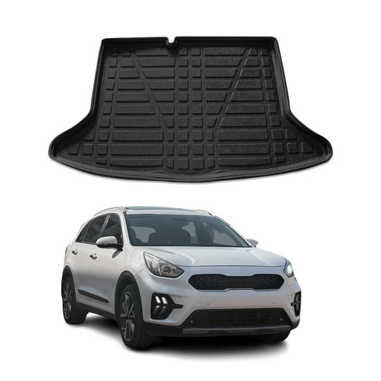 OMAC USA Semi-Custom Fit Cargo Liner Trunk Mat for SUV – Fits 2017–2022 Kia Niro (Black, Waterproof)