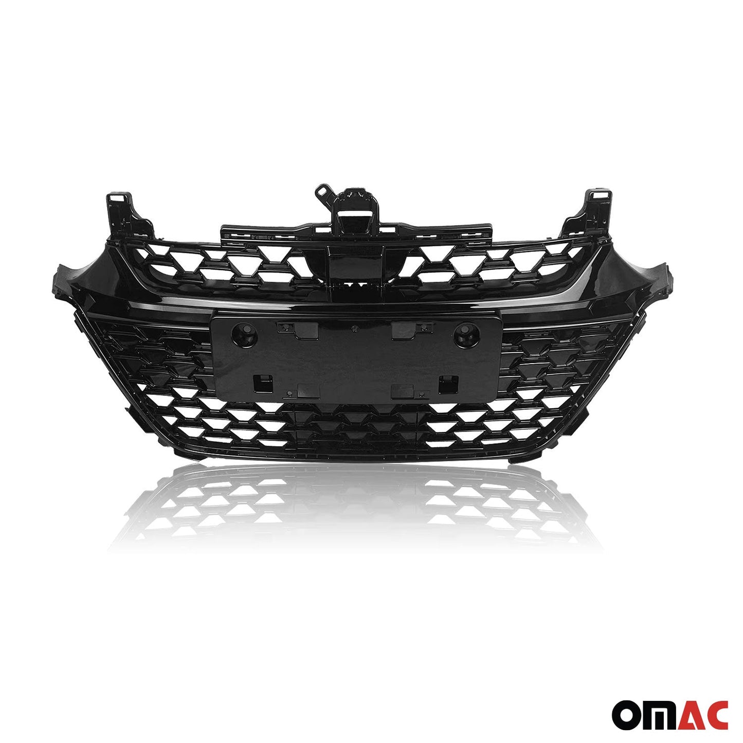 OMAC USA Front Grille Set for Sedan – Fits 2021-2022 Honda Accord FL – Chrome & Black Style Exterior Upgrade