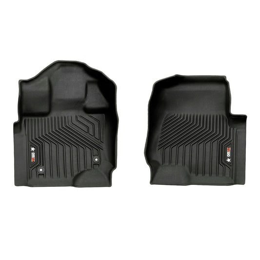 OMAC USA Premium Floor Mats Liners for Truck – Fits 2015–2023 Ford F-150 & Lightning SuperCrew – Front Row All Weather Heavy Duty Black (3 Pcs)