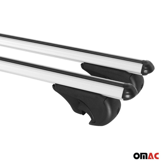 OMAC USA Roof Rack Cross Bars for Mercedes GLS-Class X166 – 2017–2019 – Aluminium Silver (2 Pcs)