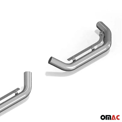 OMAC USA Bull Bar Push Front Bumper Grille for Vans – Fits 2006–2013 Mercedes Sprinter W906 - 2Pcs (Steel, Silver)