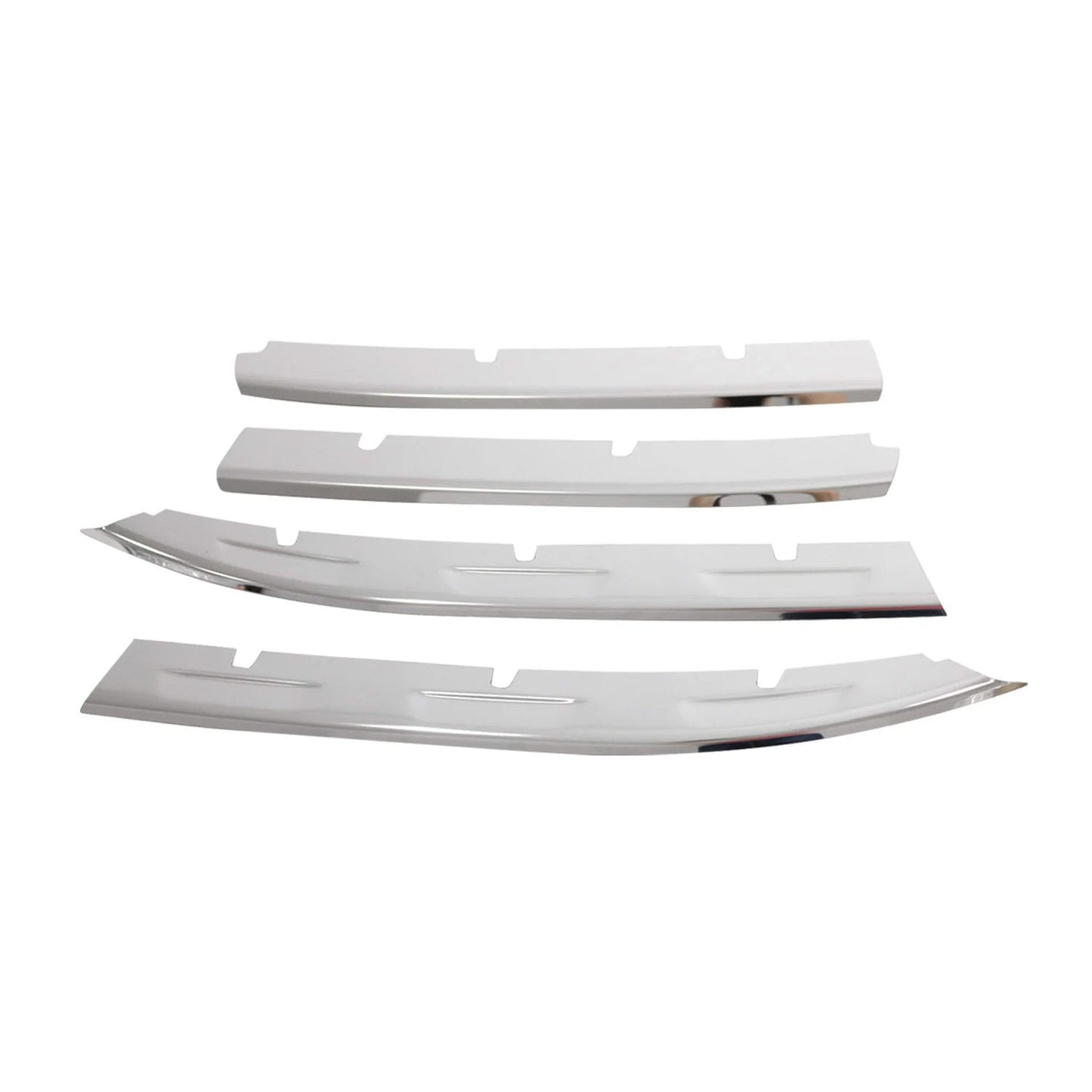 OMAC USA Front Bumper Grill Trim Molding for SUVs – Fits 2022–2024 Volkswagen Tiguan - 4Pcs (Stainless Steel, Chrome)