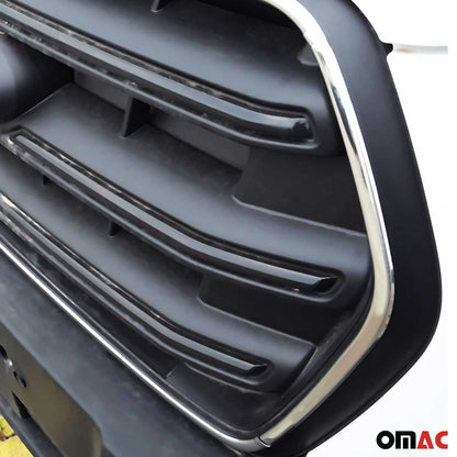 OMAC USA Front Bumper Grille Trim – Fits 2021–2025 Ford Transit 150/250/350 – Stainless Steel Chrome Mirror Finish, 4 Pcs