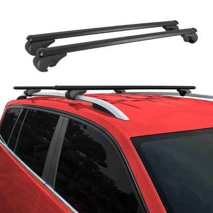 OMAC USA Roof Rack Cross Bars for Car – Fits 2018-2023 Subaru Crosstrek (Excludes Models Without OEM Fixed Points) – Aluminium Black (2 Pcs)
