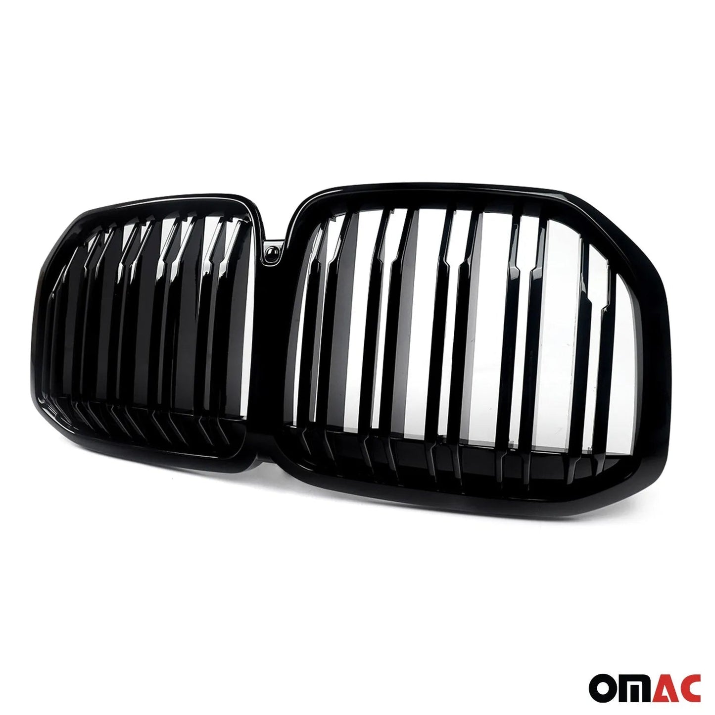 OMAC USA Front Kidney Grille for BMW X7 gloss black grille, durable replacement for 2018-2022 G07 models.