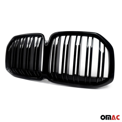 OMAC USA Front Kidney Grille for BMW X7 gloss black grille, durable replacement for 2018-2022 G07 models.