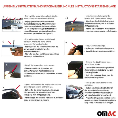 OMAC USA Front Bug Shield Hood Deflector for SUV – Fits 2010-2012 Lexus RX350 – Smoke Black Acrylic (1 Pc)