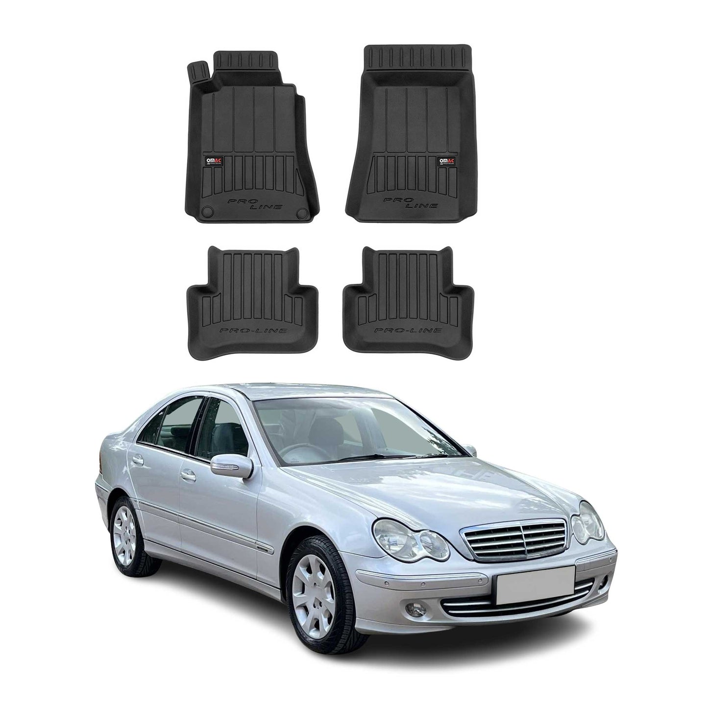 OMAC USA Premium Floor Mats Liners for Cars – Fits 2009-2013 Subaru Forester (Black, 4 Pcs, All Weather Heavy Duty)