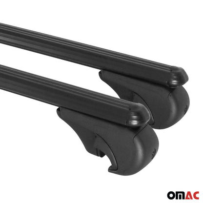 Omac USA Roof Rack Cross Bars Luggage Carrier for Van – Fits with 2010-2013 Ford Transit Connect (2 Pcs, Black, Aluminum)