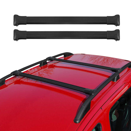 OMAC USA Roof Rack Cross Bars for SUV – Fits 2011-2024 Mitsubishi Outlander Sport (Raised Rails) – Aluminium Black (2 Pcs)