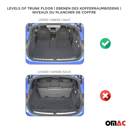 OMAC USA Premium Cargo Liner for Hatchback – Fits 2015-2021 Volkswagen Golf Mk7 – All Weather Heavy Duty TPE Rubber Trunk Mat Upper Shelf, Black
