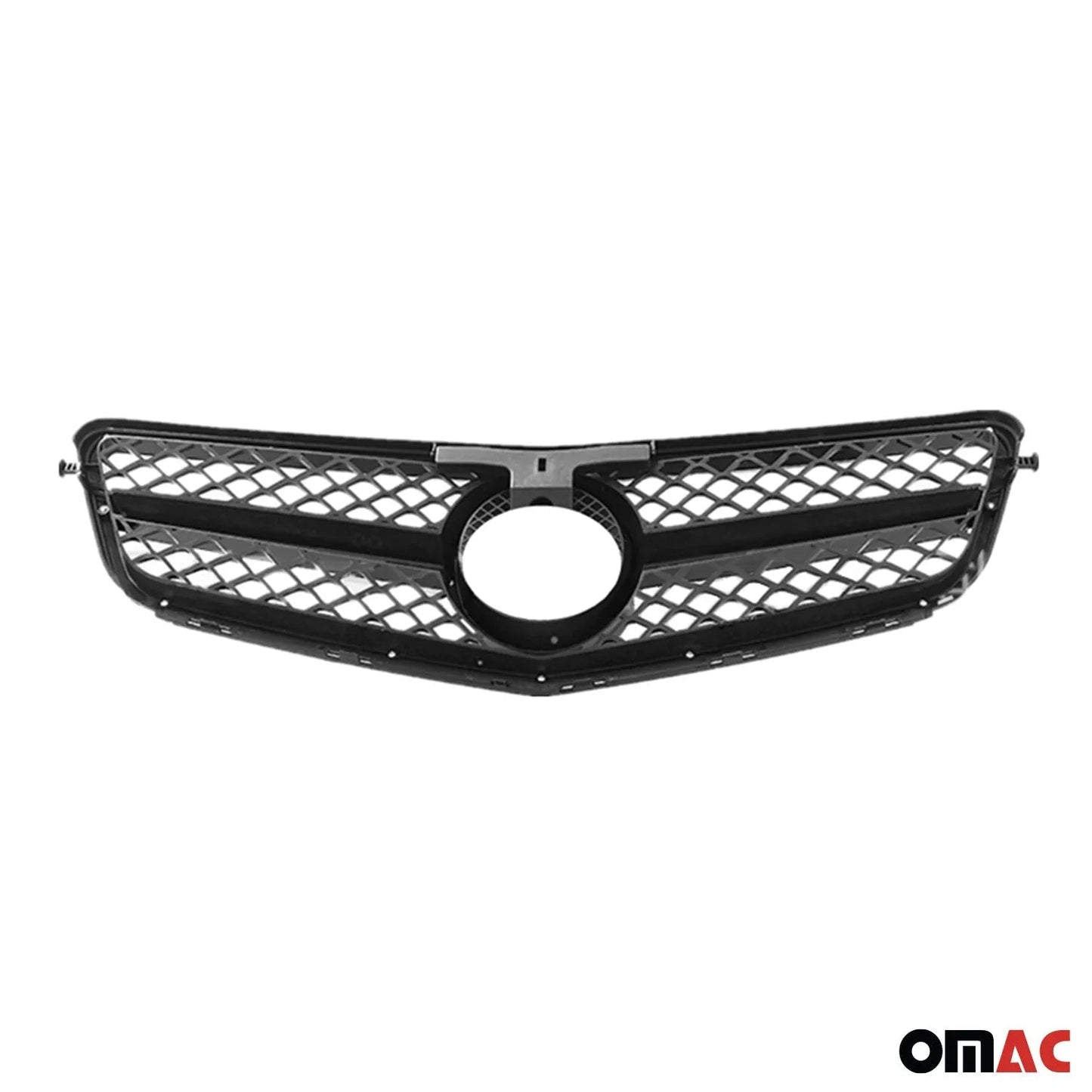 OMAC USA Front Grill for Sedan – Fits 2010-2014 Mercedes C-Class W204 – AMG Style All Gloss Black