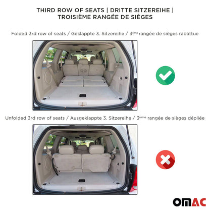 OMAC USA Premium Floor Mats for SUV – First & Second Row – fits with 2016–2025 Volvo XC90 – Black (3 Pcs)