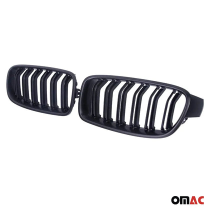 OMAC USA M-Tech Front Kidney Grille – Fits 2012-2019 BMW 3 Series F30 F31 – Gloss Black Single Slat (2 Pcs)
