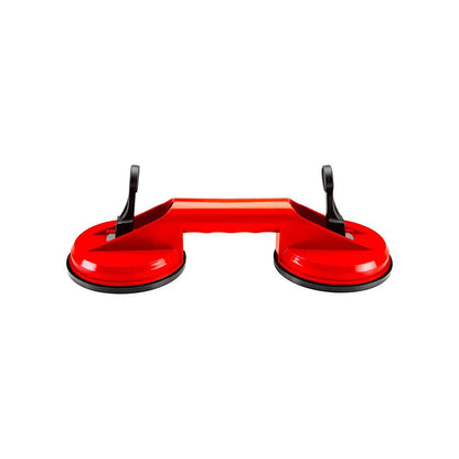 OMAC USA Double Suction Cup Vacuum Lifter – Glass, Granite & Mirror Handle Grip Tool – Heavy-Duty ABS & Rubber, Red (1 Pc)