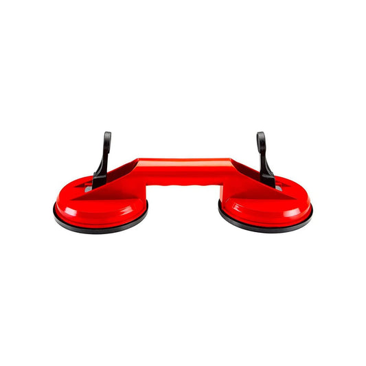 OMAC USA Double Suction Cup Vacuum Lifter – Glass, Granite & Mirror Handle Grip Tool – Heavy-Duty ABS & Rubber, Red (1 Pc)