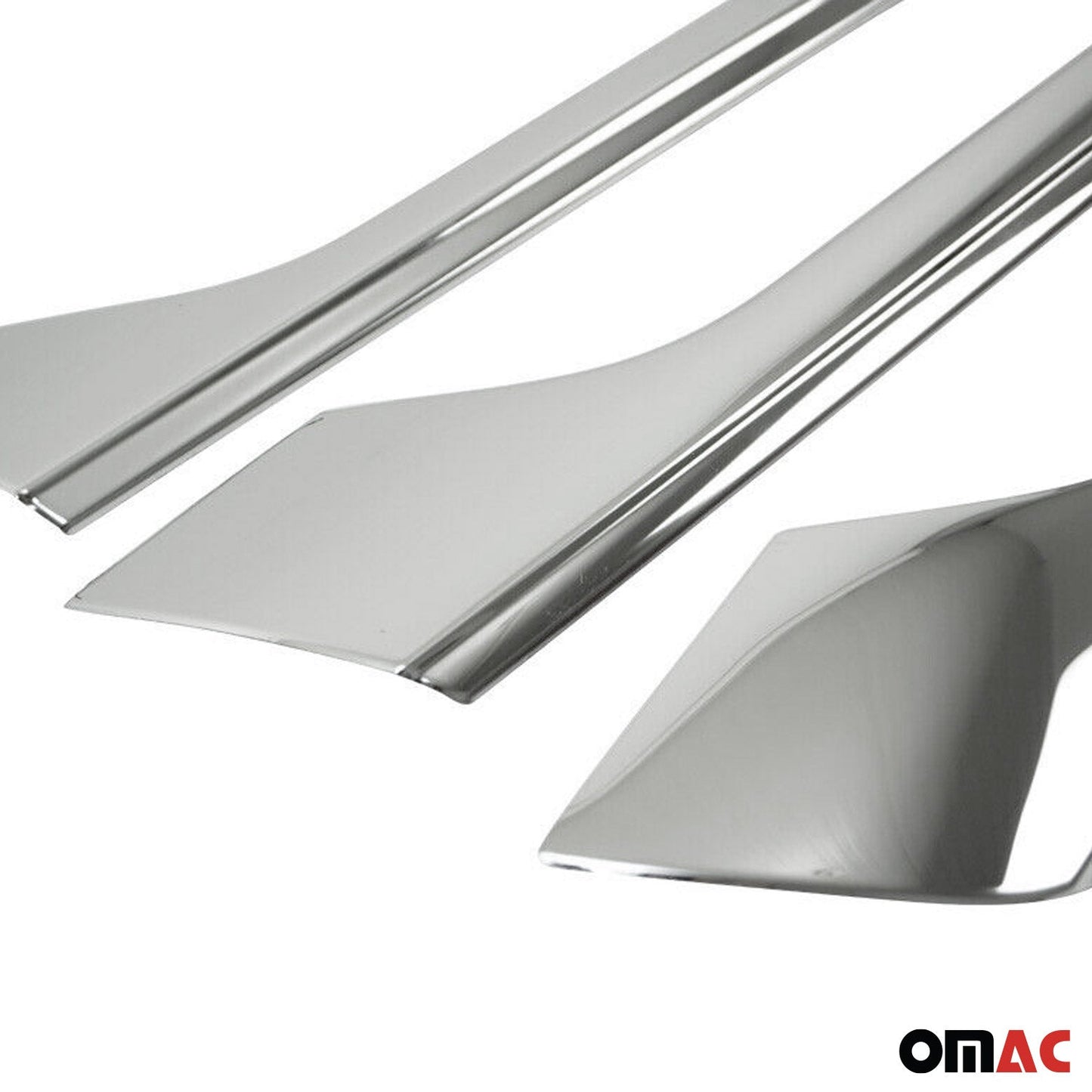 OMAC USA Front Bumper Grill Trim for Van – Fits 2014–2018 Mercedes Sprinter W906 – Stainless Steel Chrome Molding, Silver 5-Pc