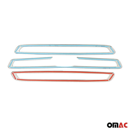 OMAC USA Front Bumper Grille Trim – Fits 2015–2020 Ford Transit 150/250/350 – Stainless Steel Chrome Mirror Finish, 3 Pcs