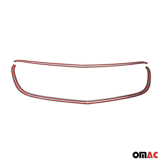 OMAC USA Front Bumper Grill Trim for Mercedes Metris – Fits 2016–2020 – Stainless Steel Chrome Mirror Finish, 2-Pc