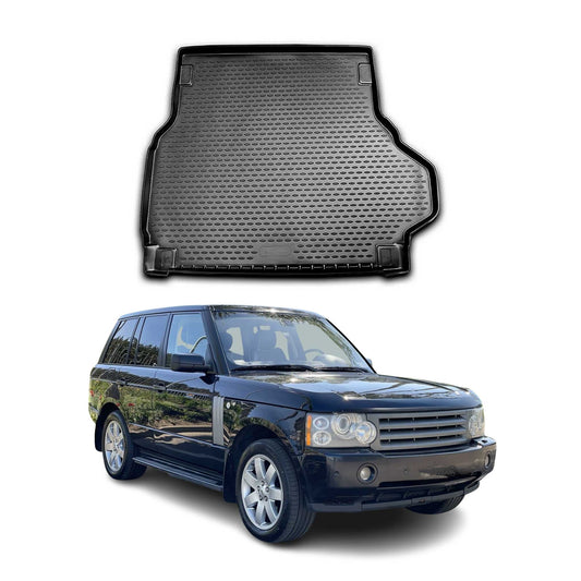 OMAC USA Semi-Custom Fit Cargo Liner Trunk Mat for SUV – Fits 2003–2012 Land Rover Range Rover (Black, Waterproof)