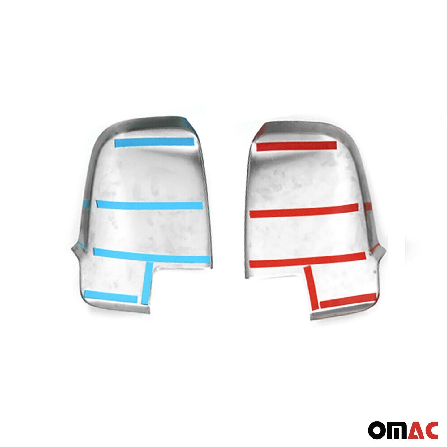 OMAC USA Chrome Exterior Trim Set – Fits 2019-2025 Mercedes-Benz Sprinter W907/W910 2500 3500 4500 eSprinter – 16Pc Door Handle Covers, Mirror Caps & Front Grill