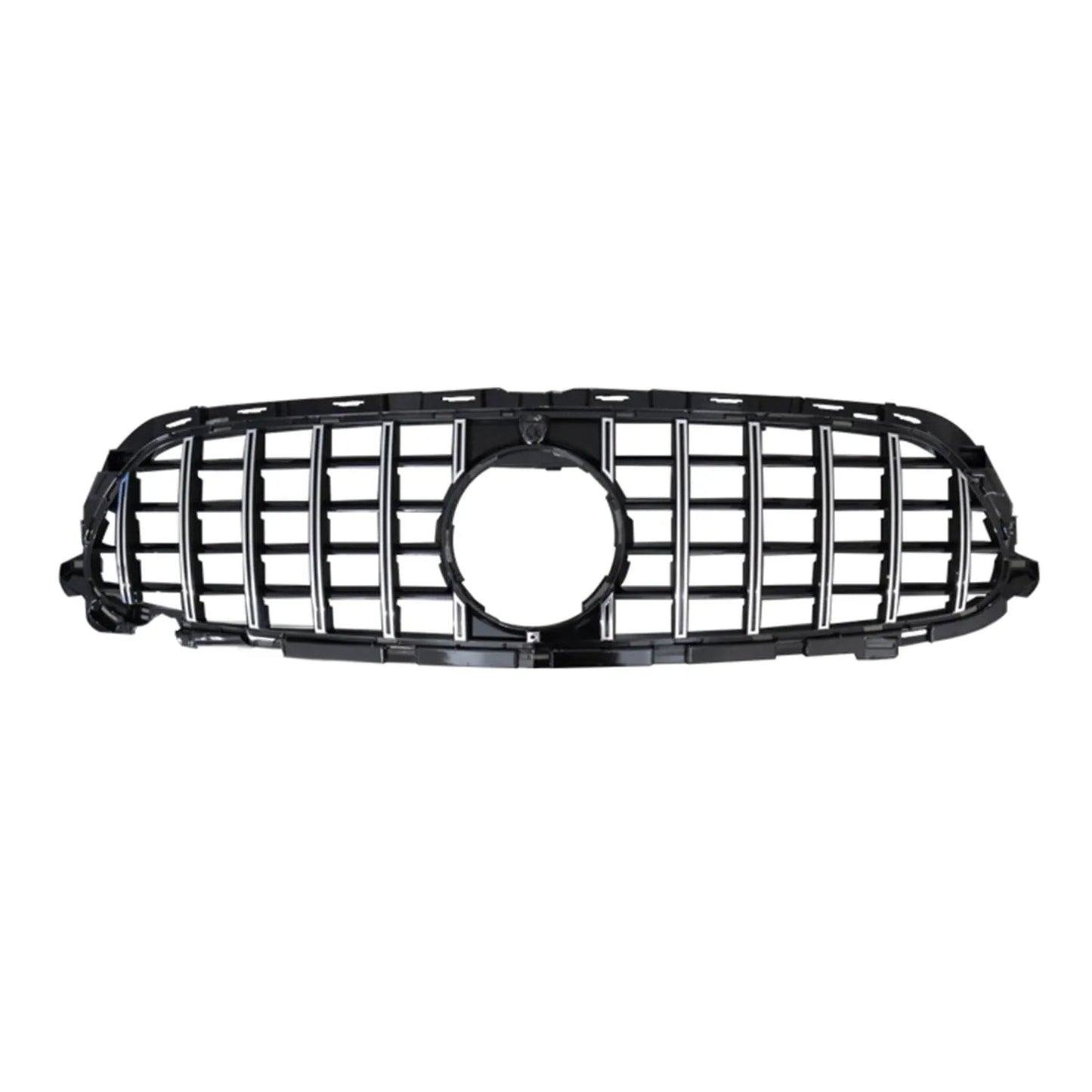 OMAC USA Front Bumper Grille for Mercedes E-Class W213 Sedan 2021-2023 – GT-Style Silver Plastic