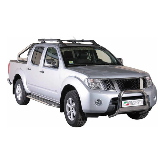 OMAC USA Bull Bar Push Front Bumper Grille for Trucks – Fits 2005–2021 Nissan Frontier (Silver, 1Pc)