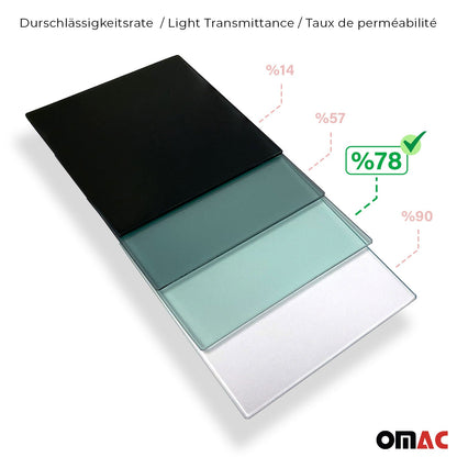 OMAC USA Quarter Window Glass Passenger Side for Vans – Fits 2010–2013 Ford Transit Connect L1/L2 (Green, 1Pc)