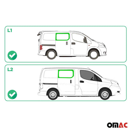 OMAC USA Front Right Sliding Door Window Glass for Vans – Fits 2015–2018 Chevrolet Express L1 Short (Tempered, 1Pc)