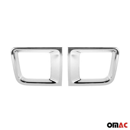 OMAC USA Front Bumper Grill Frame Molding Trim – Fits 2015–2018 Jeep Renegade – ABS Chrome, Silver, 2 Pcs