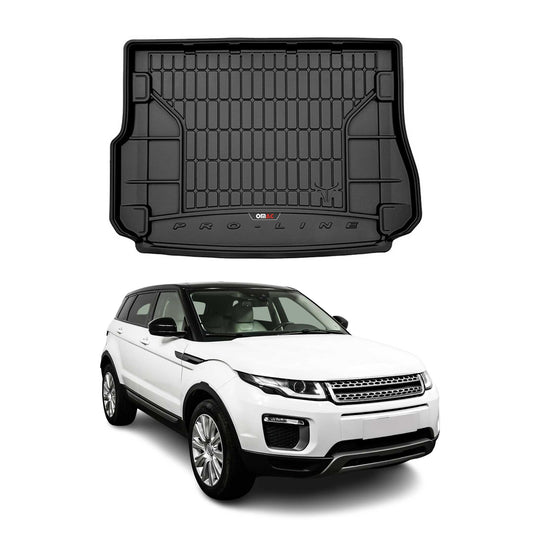 OMAC USA Cargo Liner Trunk Rubber Mat for SUV – Fits with 2012-2019 Land Rover Range Rover Evoque – All Weather, Heavy Duty Black (1PC)
