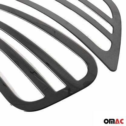OMAC USA Front Bumper Grill Trim 2Pcs for Vans – Fits 2019–2025 Mercedes Sprinter W907/910 (Stainless Steel, Dark Chrome)