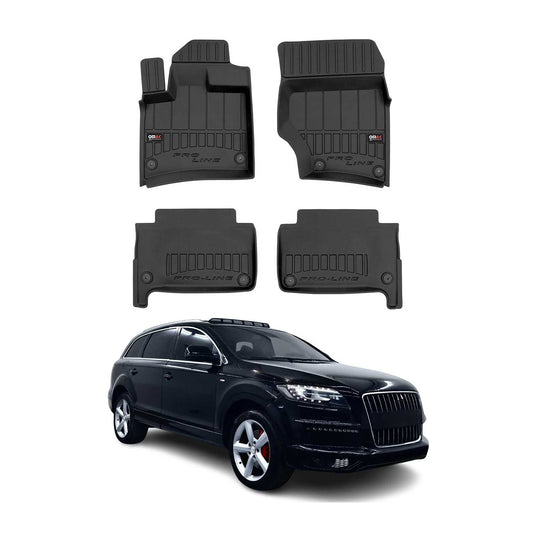 OMAC USA Premium Floor Mats Liners Full Set All Weather Heavy Duty for SUV – Fits with 2007-2015 Audi Q7 – Black (4 Pcs)