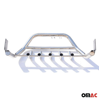 OMAC USA Bull Bar Push Front Bumper Grille for Cars – Fits 2009–2011 VW Tiguan (Silver, 1Pc)
