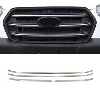 OMAC USA Front Bumper Grill Trim Molding for Van – Fits 2021-2025 Ford Transit – Stainless Steel Chrome Mirror Finish, Silver (4 Pcs)