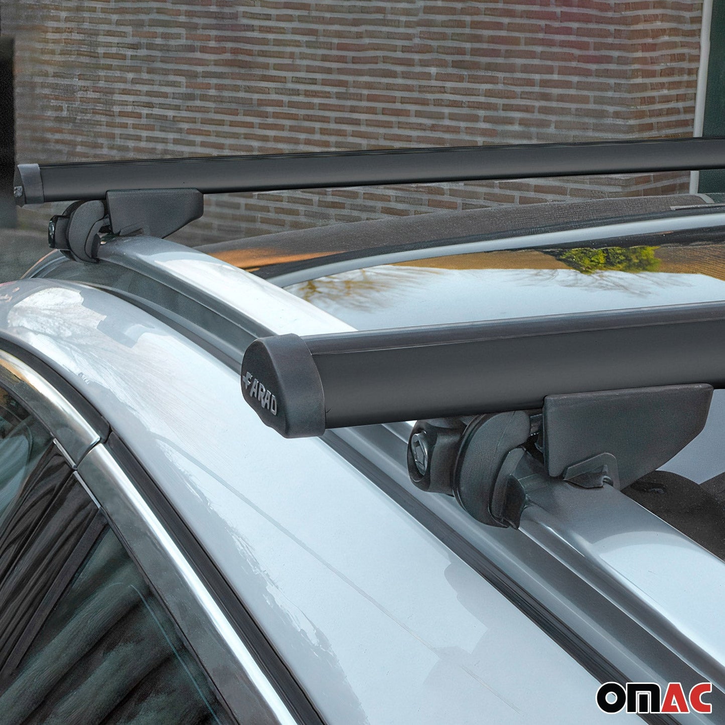 Omac USA Roof Rack Cross Bars Luggage Carrier for SUV – Fits with 2011-2016 Mini Cooper Countryman R60 (2 Pcs, Black, Aluminum)