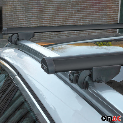Omac USA Roof Rack Cross Bars Luggage Carrier for SUV – Fits with 2011-2016 Mini Cooper Countryman R60 (2 Pcs, Black, Aluminum)