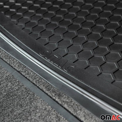 OMAC USA Semi-Custom Fit Cargo Liner Trunk Rubber Mat for SUV – Fits with 2020-2025 Cadillac XT6 – Waterproof, Black (1PC)