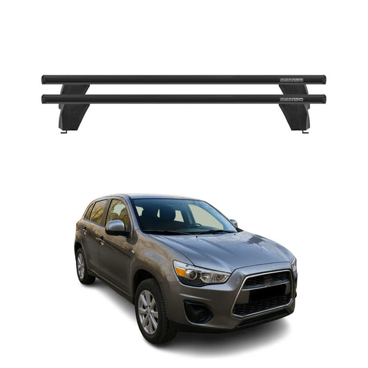 OMAC USA Roof Rack Cross Bars for SUV – Fits 2011-2015 Mitsubishi Outlander Sport – Aluminium Black (2 Pcs)