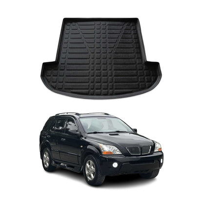 OMAC USA Semi-Custom Fit Cargo Liner Trunk Mat for SUVs – Fits 2016–2020 Kia Sorento (5-Passenger, Black, Waterproof)